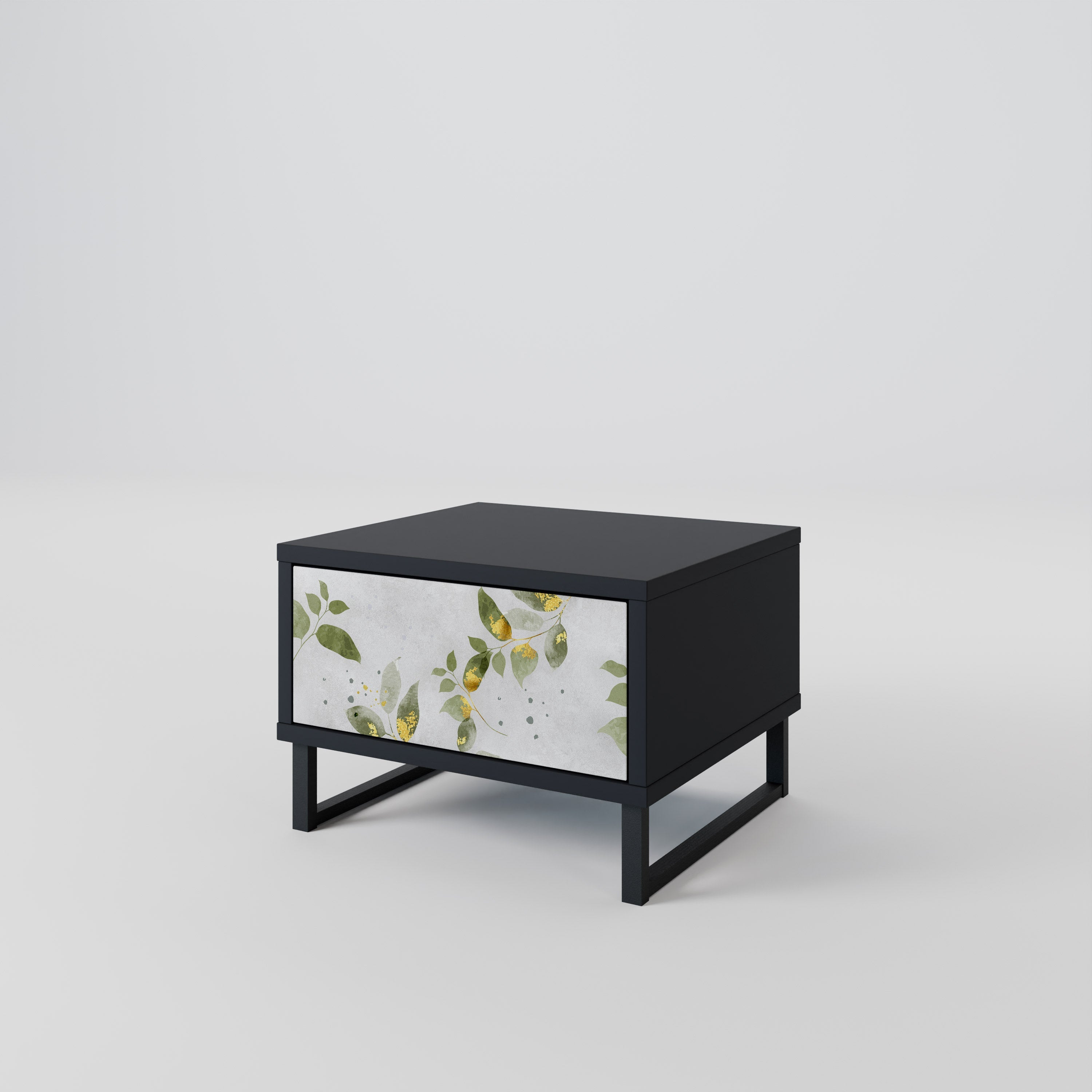 ELEGANT BOTANICS Nachttisch in Schwarz