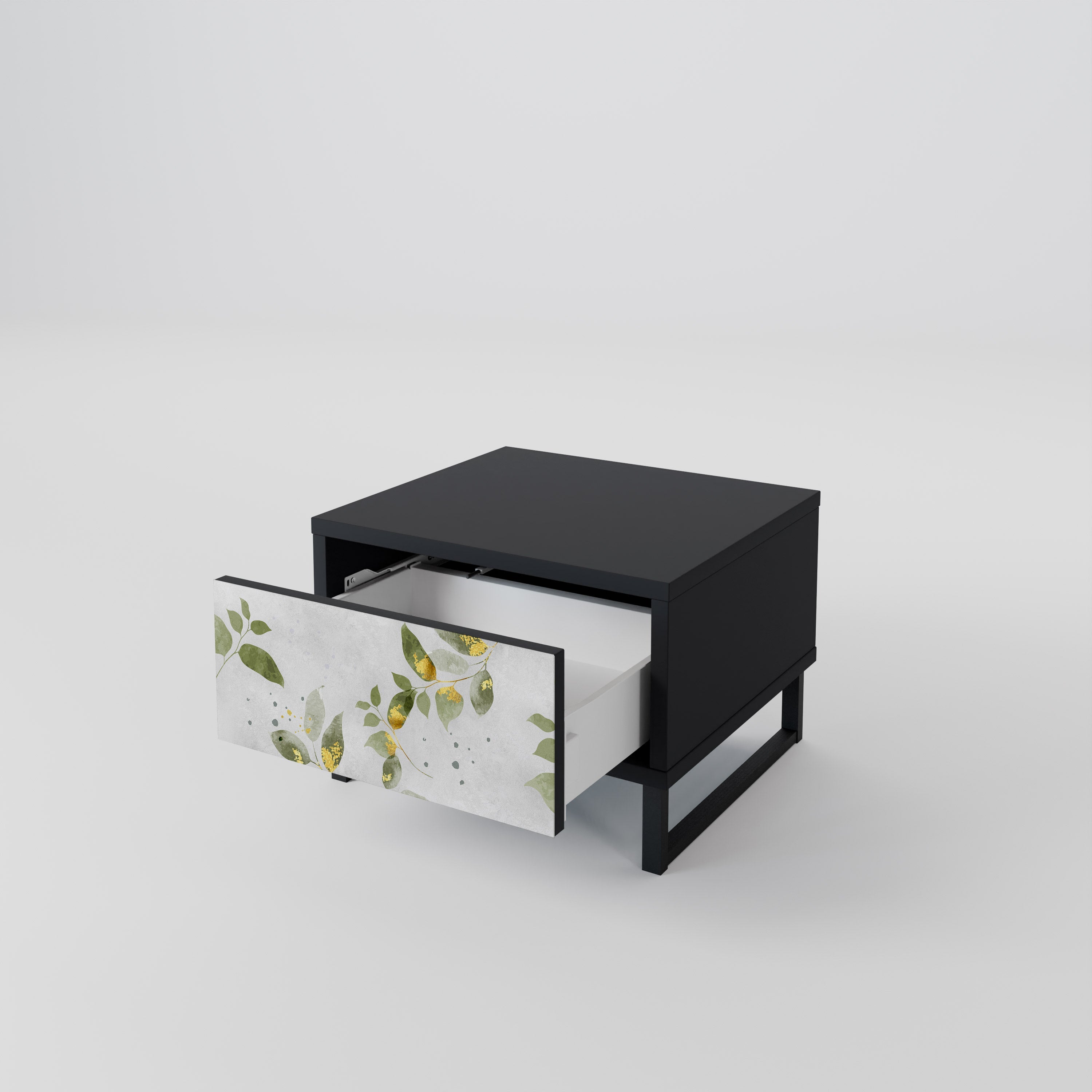 ELEGANT BOTANICS Nachttisch in Schwarz