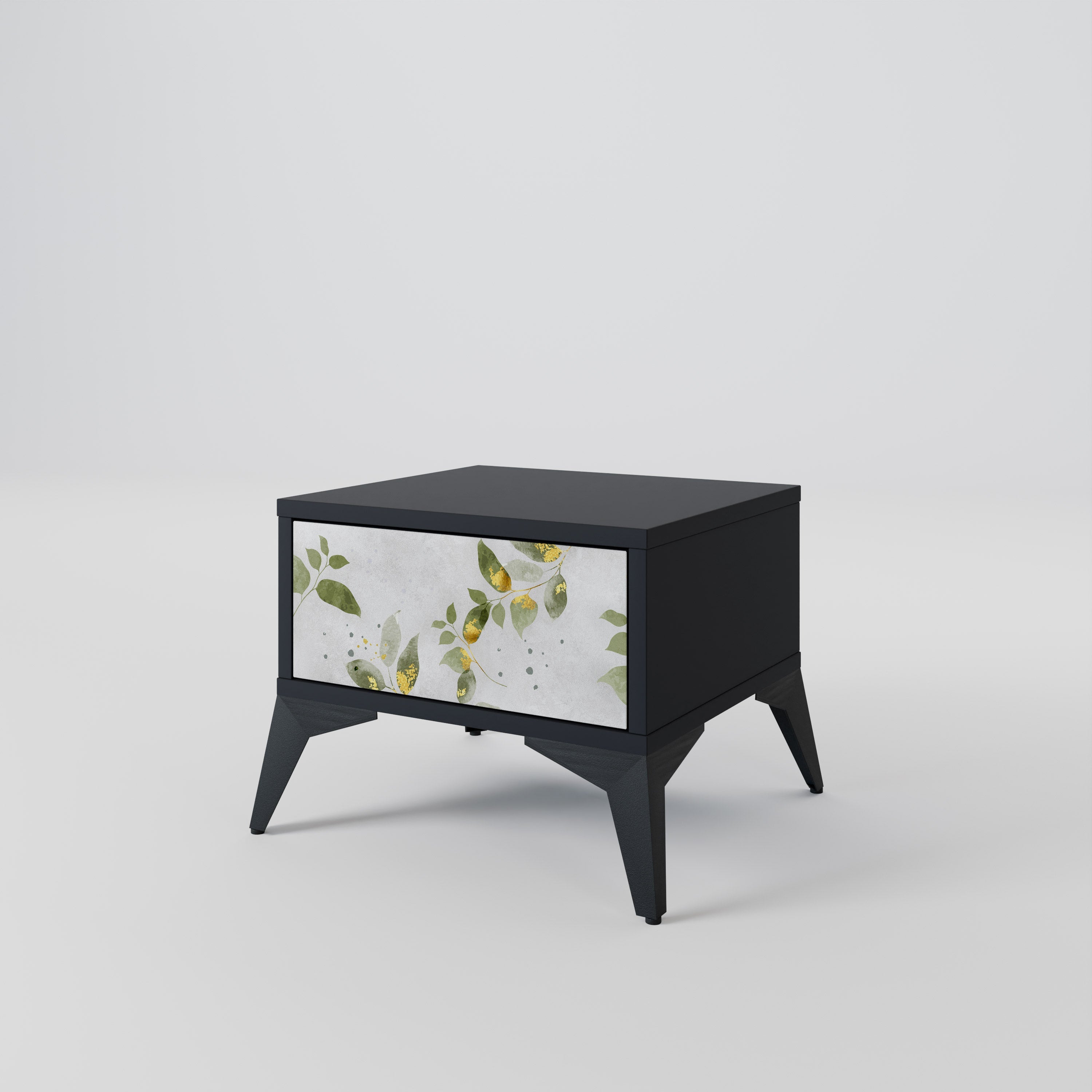 ELEGANT BOTANICS Nachttisch in Schwarz