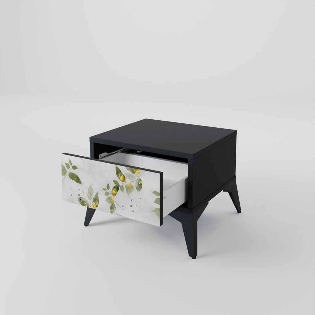 ELEGANT BOTANICS Nachttisch in Schwarz