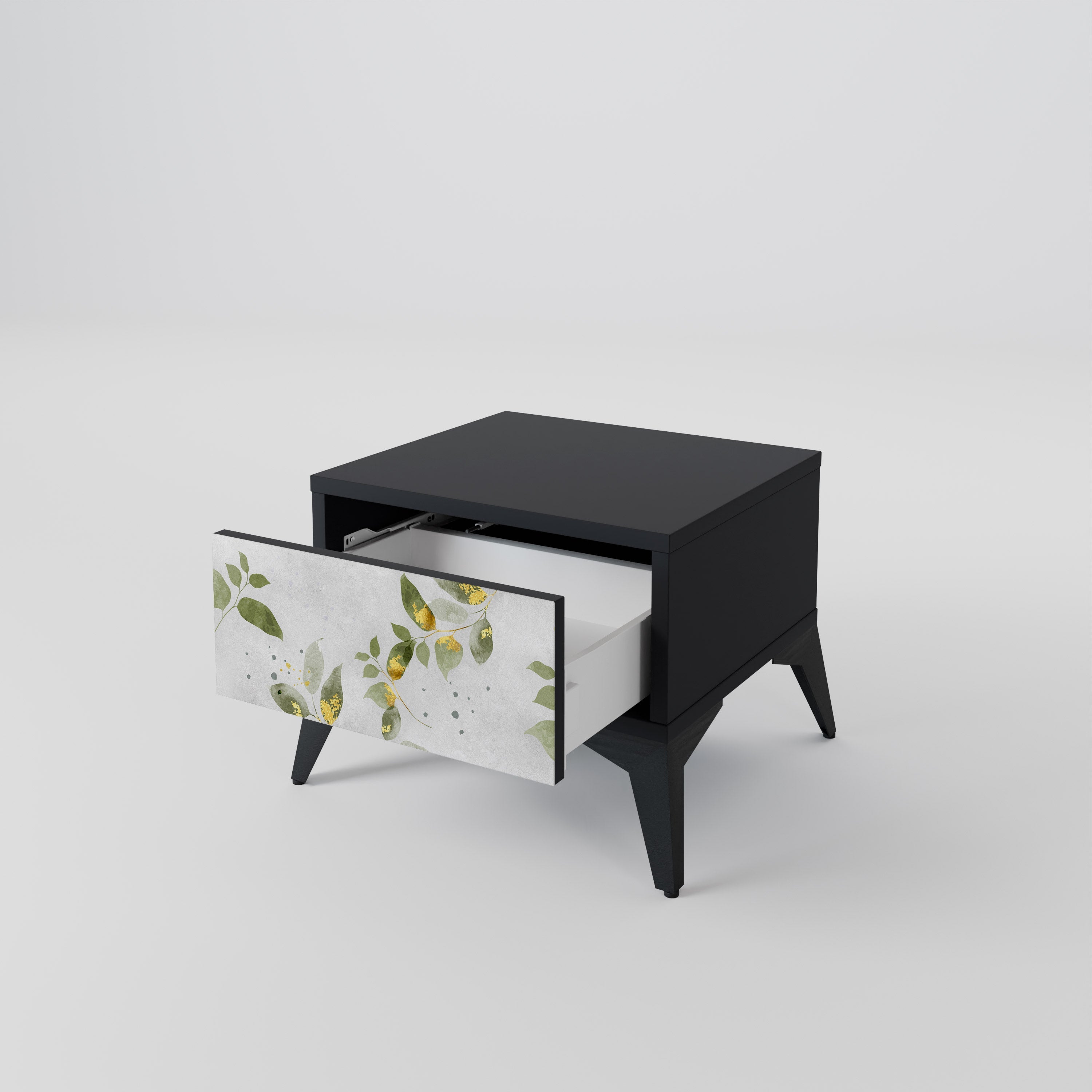 ELEGANT BOTANICS Nachttisch in Schwarz