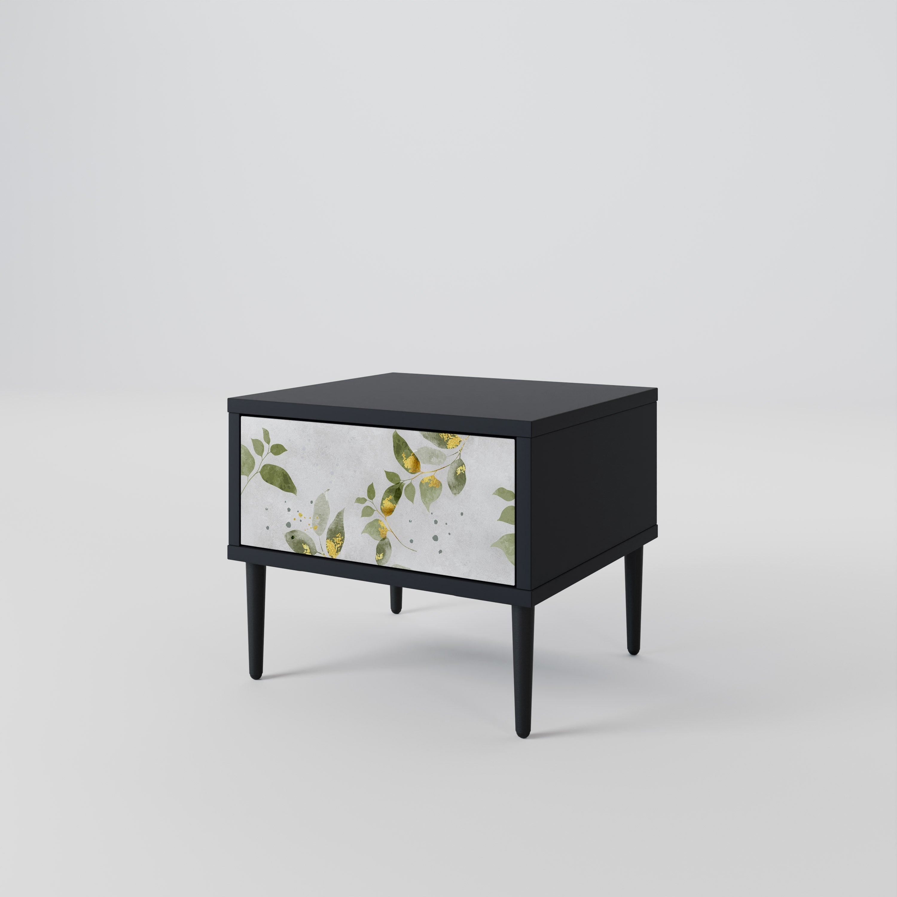 ELEGANT BOTANICS Nachttisch in Schwarz