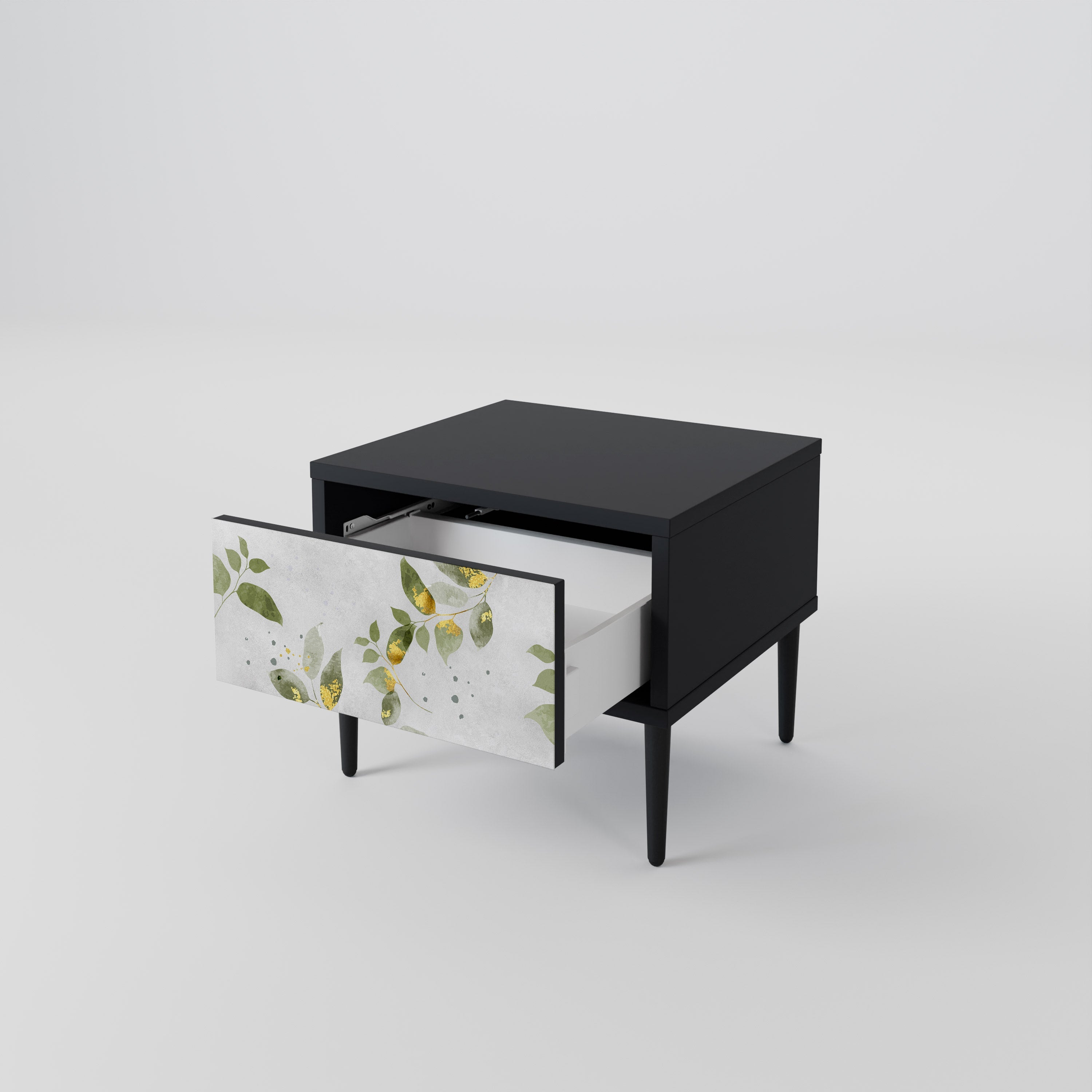 ELEGANT BOTANICS Nachttisch in Schwarz