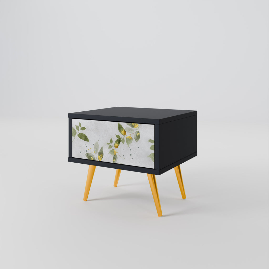 ELEGANT BOTANICS Nachttisch in Schwarz