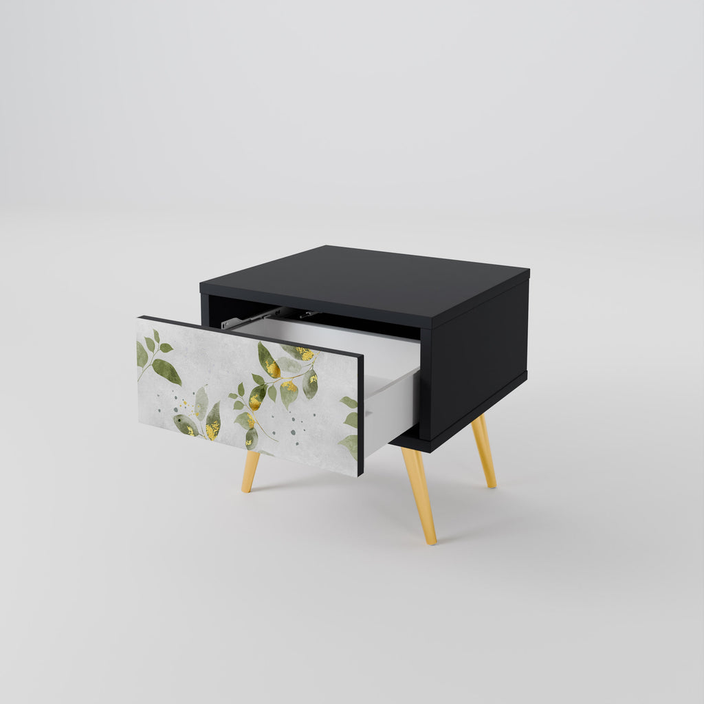 ELEGANT BOTANICS Nachttisch in Schwarz