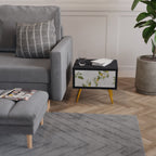 ELEGANT BOTANICS Nachttisch in Schwarz