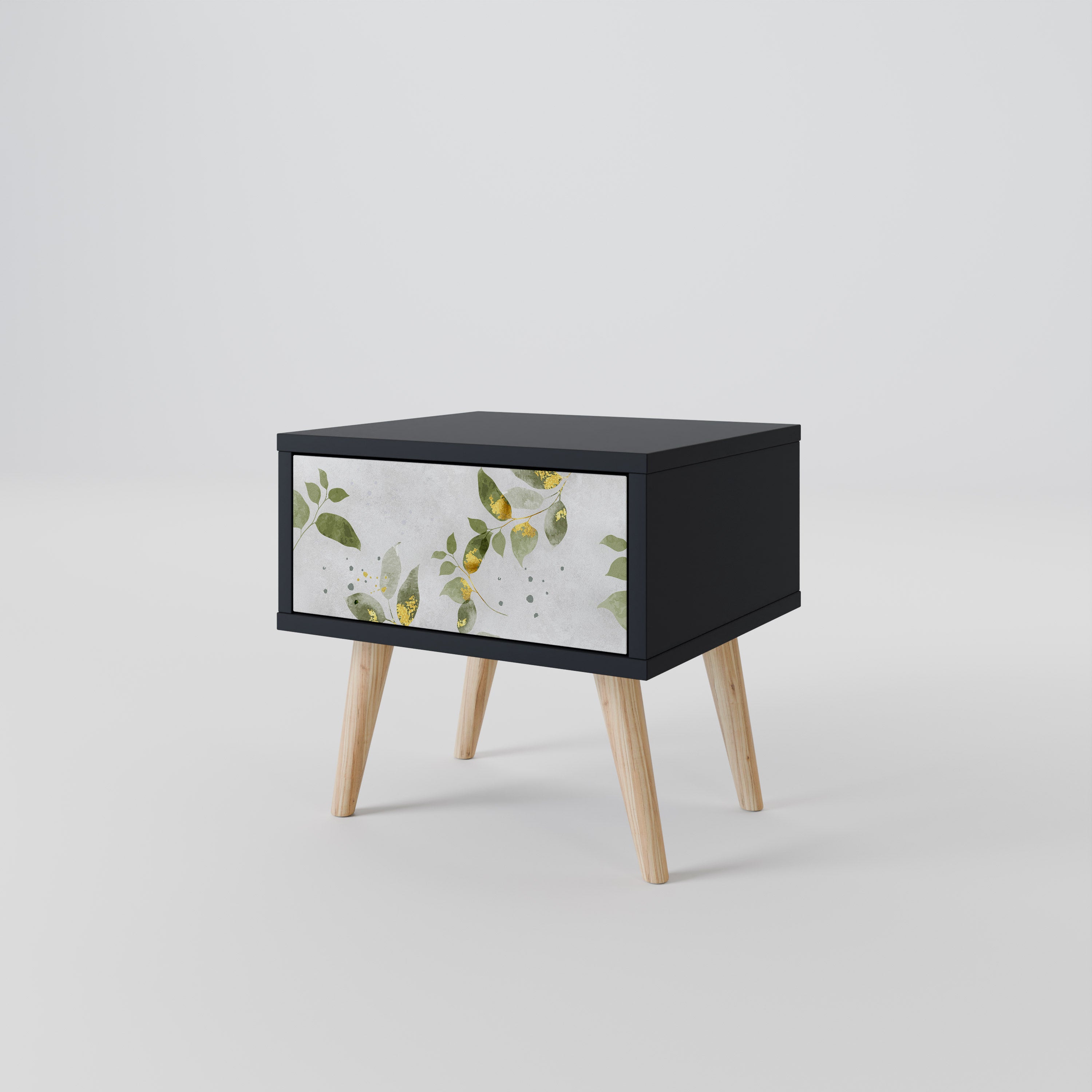 ELEGANT BOTANICS Nachttisch in Schwarz