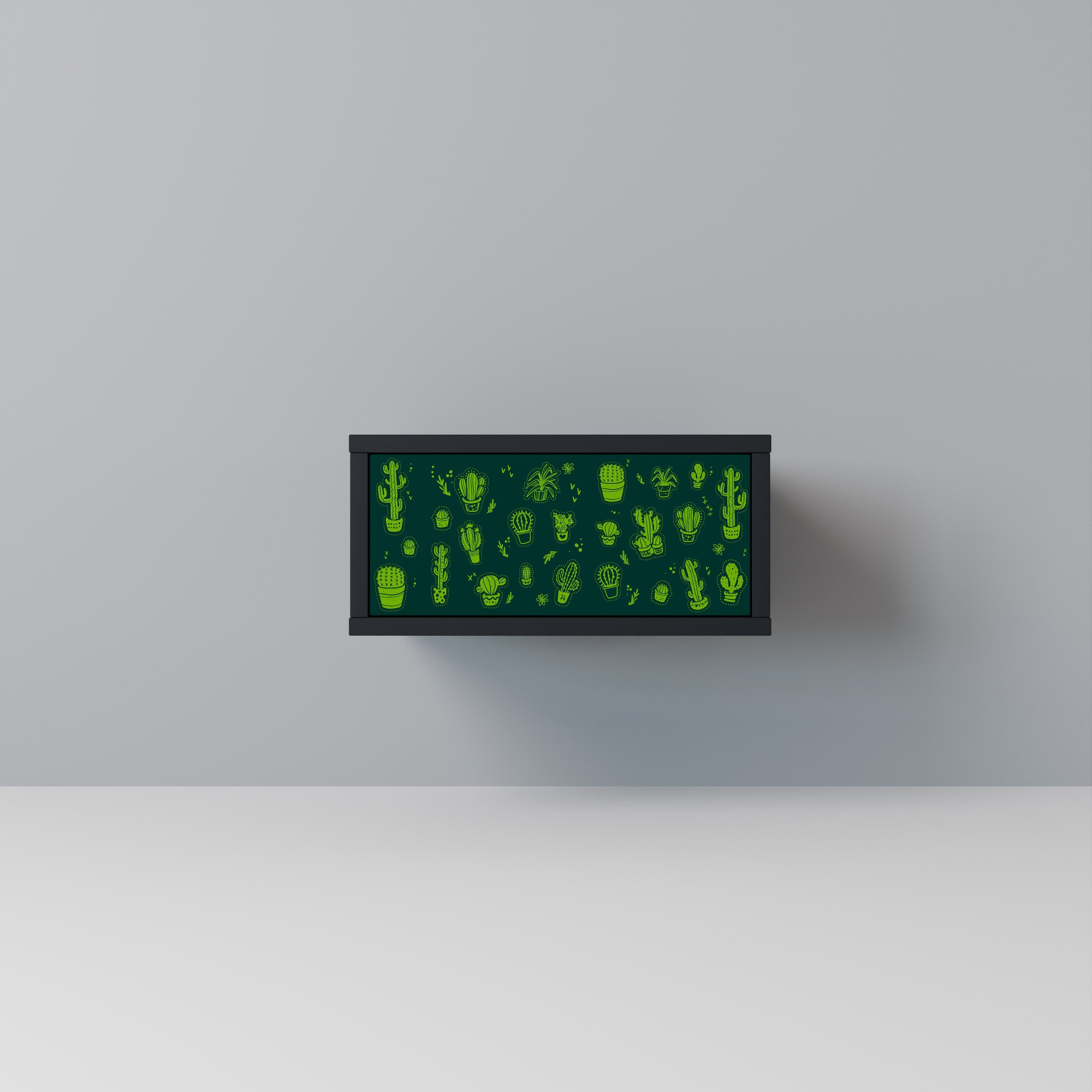 DESERT GREEN Nachttisch in schwarzem Finish