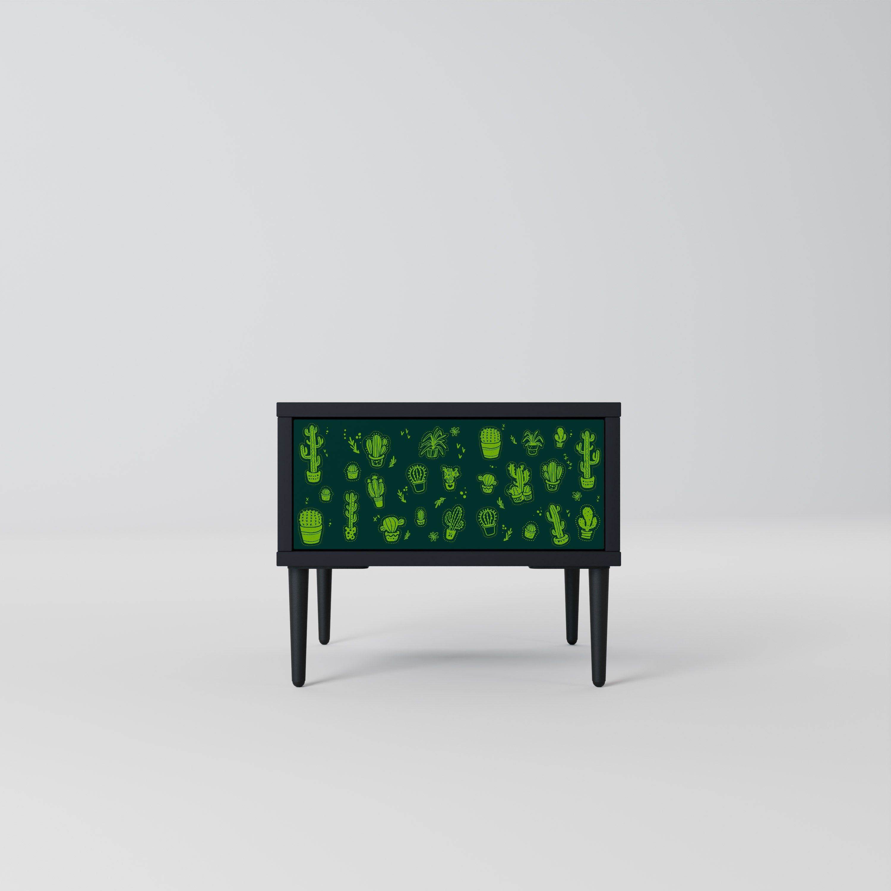DESERT GREEN Nachttisch in schwarzem Finish