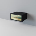 MORNING BY THE LAKE Nachttisch in Schwarz