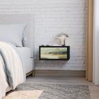 MORNING BY THE LAKE Nachttisch in Schwarz