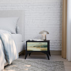 MORNING BY THE LAKE Nachttisch in Schwarz