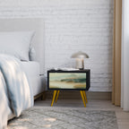 MORNING BY THE LAKE Nachttisch in Schwarz