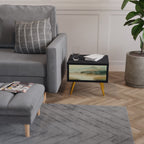 MORNING BY THE LAKE Nachttisch in Schwarz