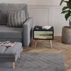 MORNING BY THE LAKE Nachttisch in Schwarz