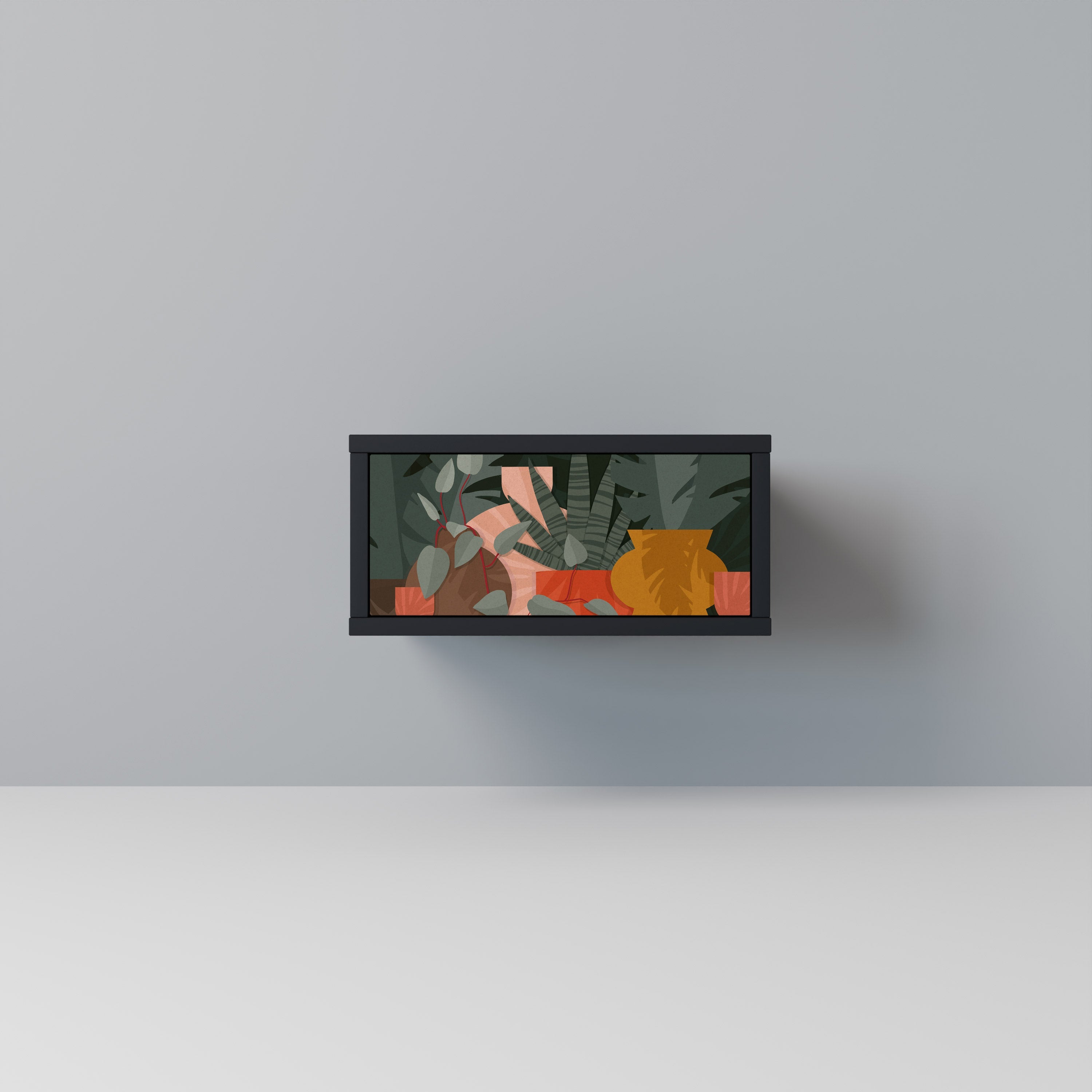 TROPICAL COMPOSITION Nachttisch in Schwarz