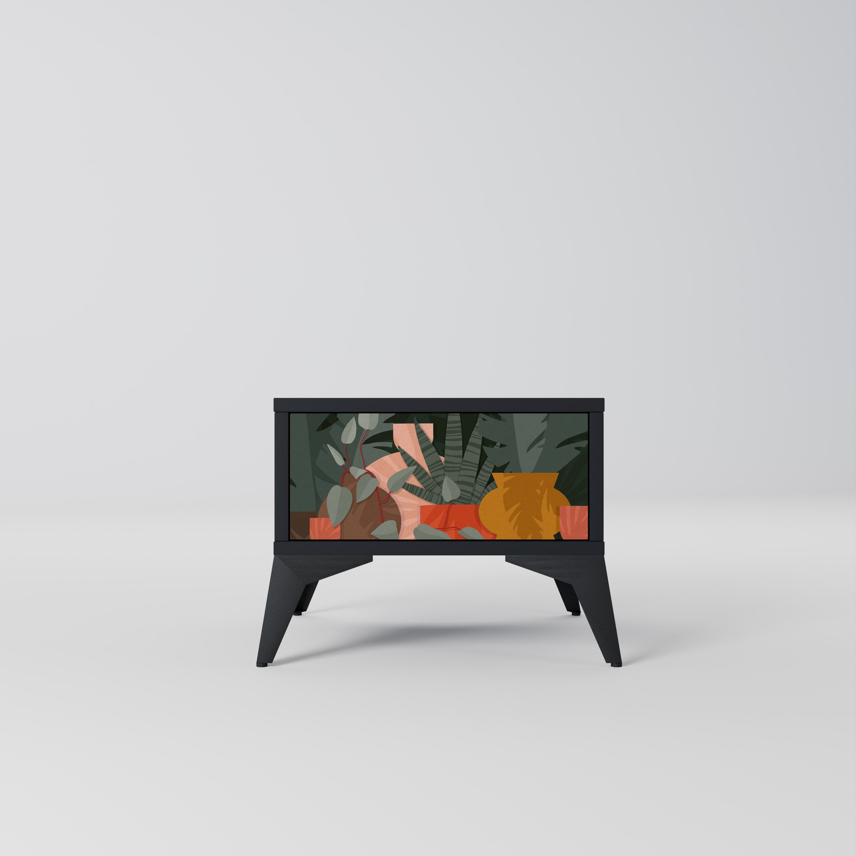 TROPICAL COMPOSITION Nachttisch in Schwarz