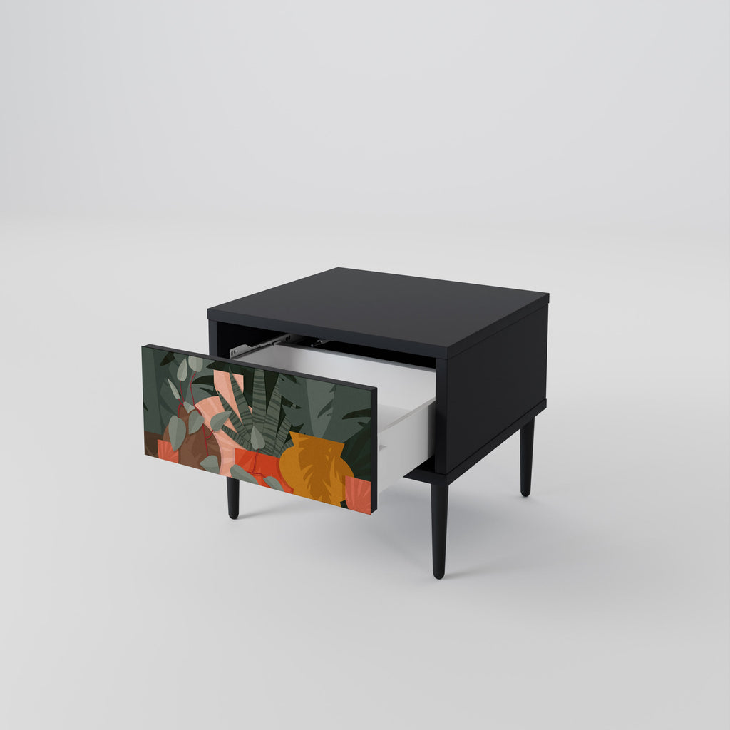 TROPICAL COMPOSITION Nachttisch in Schwarz