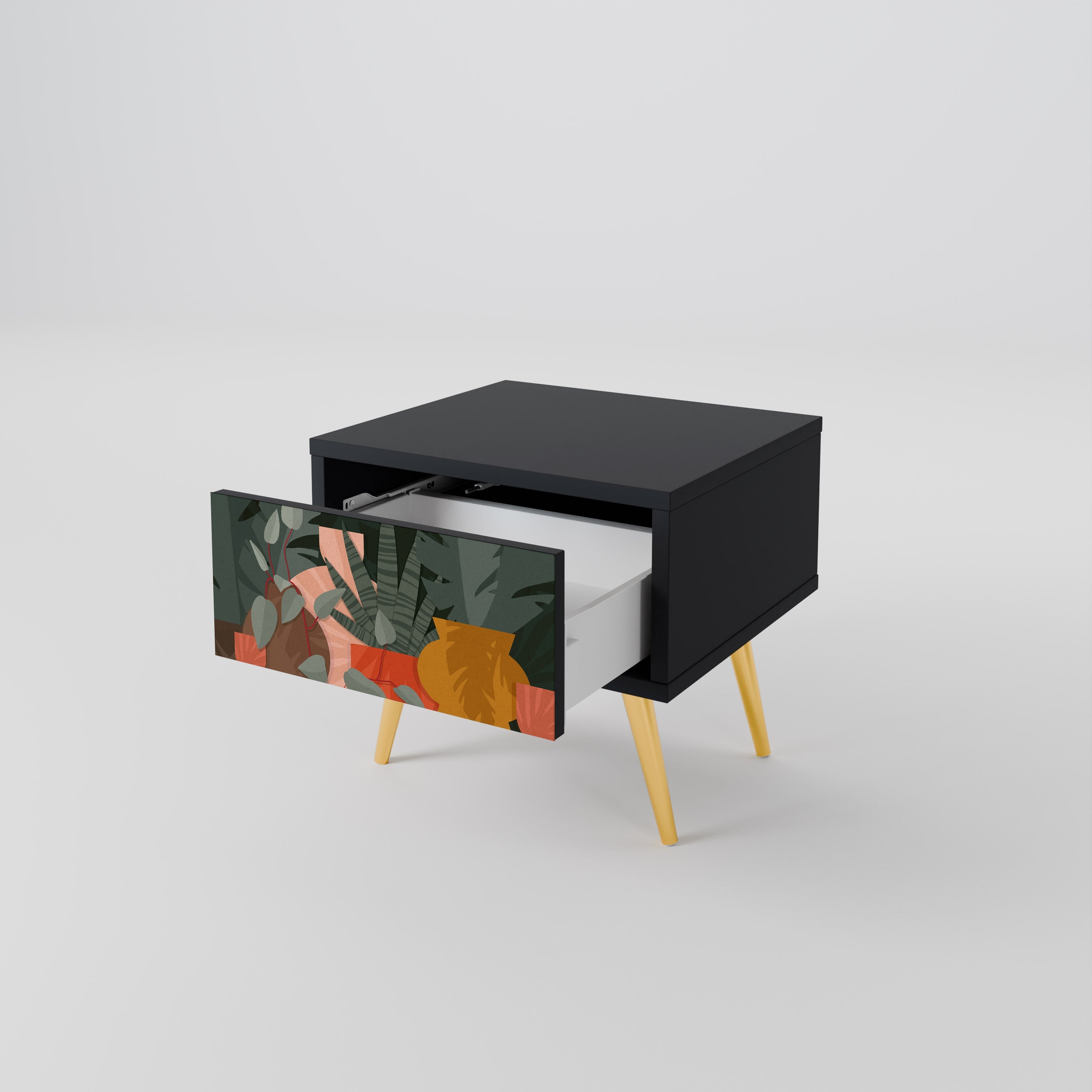 TROPICAL COMPOSITION Nachttisch in Schwarz