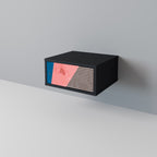 GLAMOROUS STRIPE Nachttisch in Schwarz