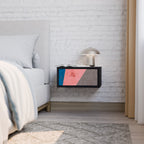 GLAMOROUS STRIPE Nachttisch in Schwarz