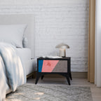 GLAMOROUS STRIPE Nachttisch in Schwarz