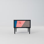 GLAMOROUS STRIPE Nachttisch in Schwarz