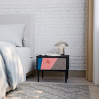 GLAMOROUS STRIPE Nachttisch in Schwarz