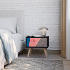 GLAMOROUS STRIPE Nachttisch in Schwarz