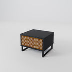 BROWN EYES Nightstand in Black Finish