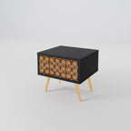 BROWN EYES Nightstand in Black Finish