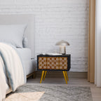 BROWN EYES Nightstand in Black Finish