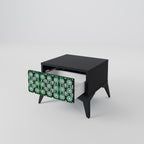 GREEN EYES Nightstand in Black Finish