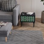 GREEN EYES Nightstand in Black Finish