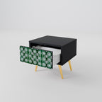 GREEN EYES Nightstand in Black Finish