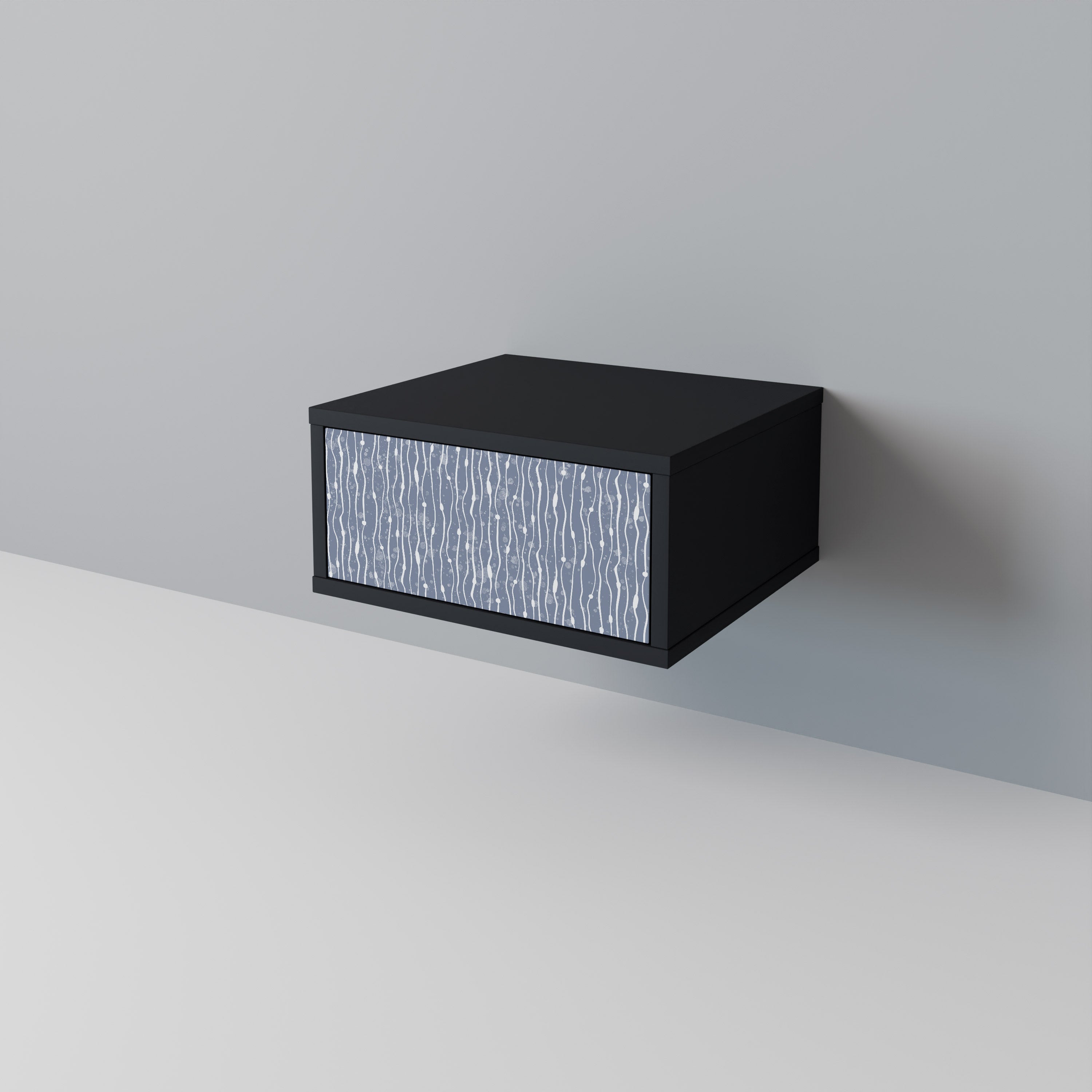 GRAPHITE RAIN Nachttisch in Schwarz