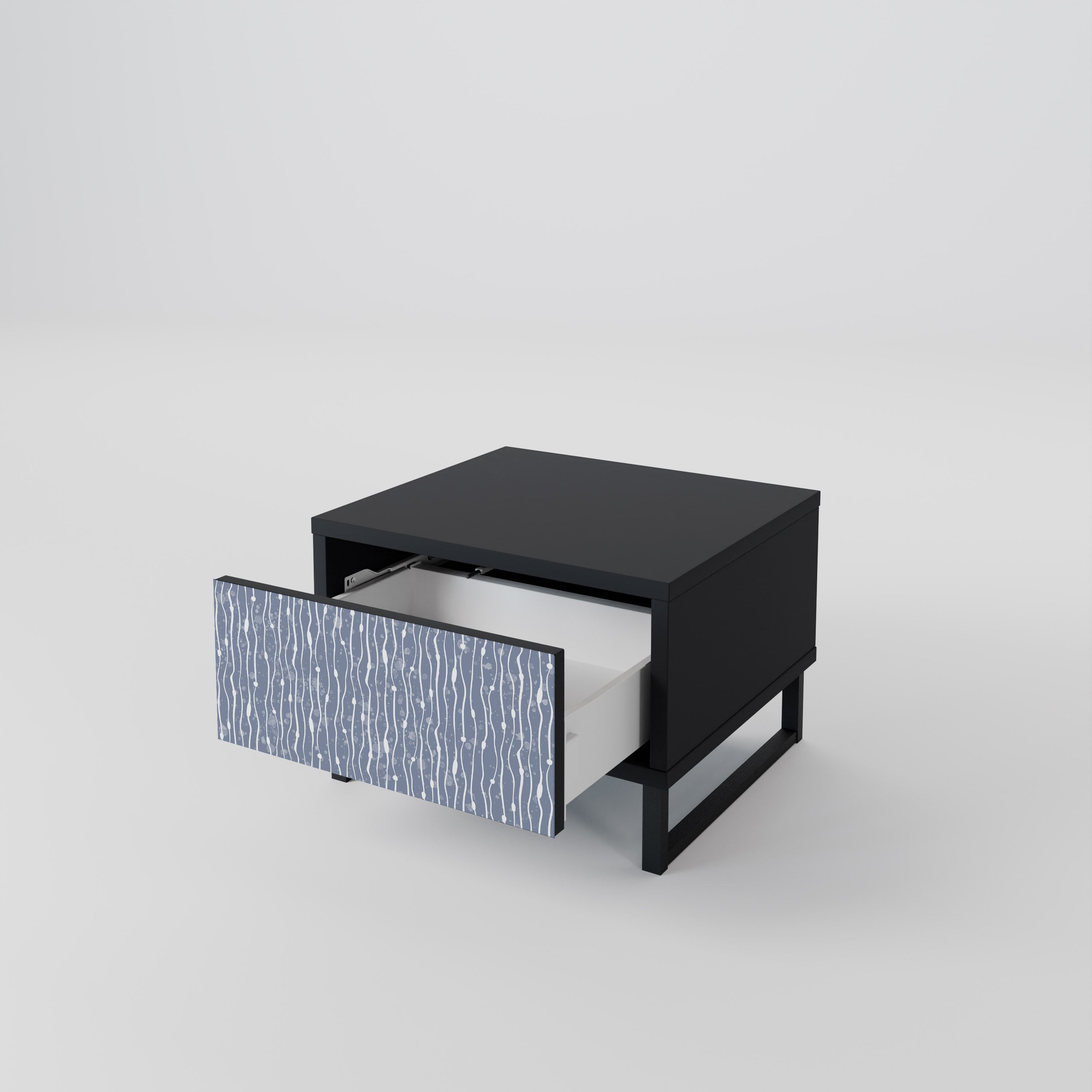 GRAPHITE RAIN Nachttisch in Schwarz