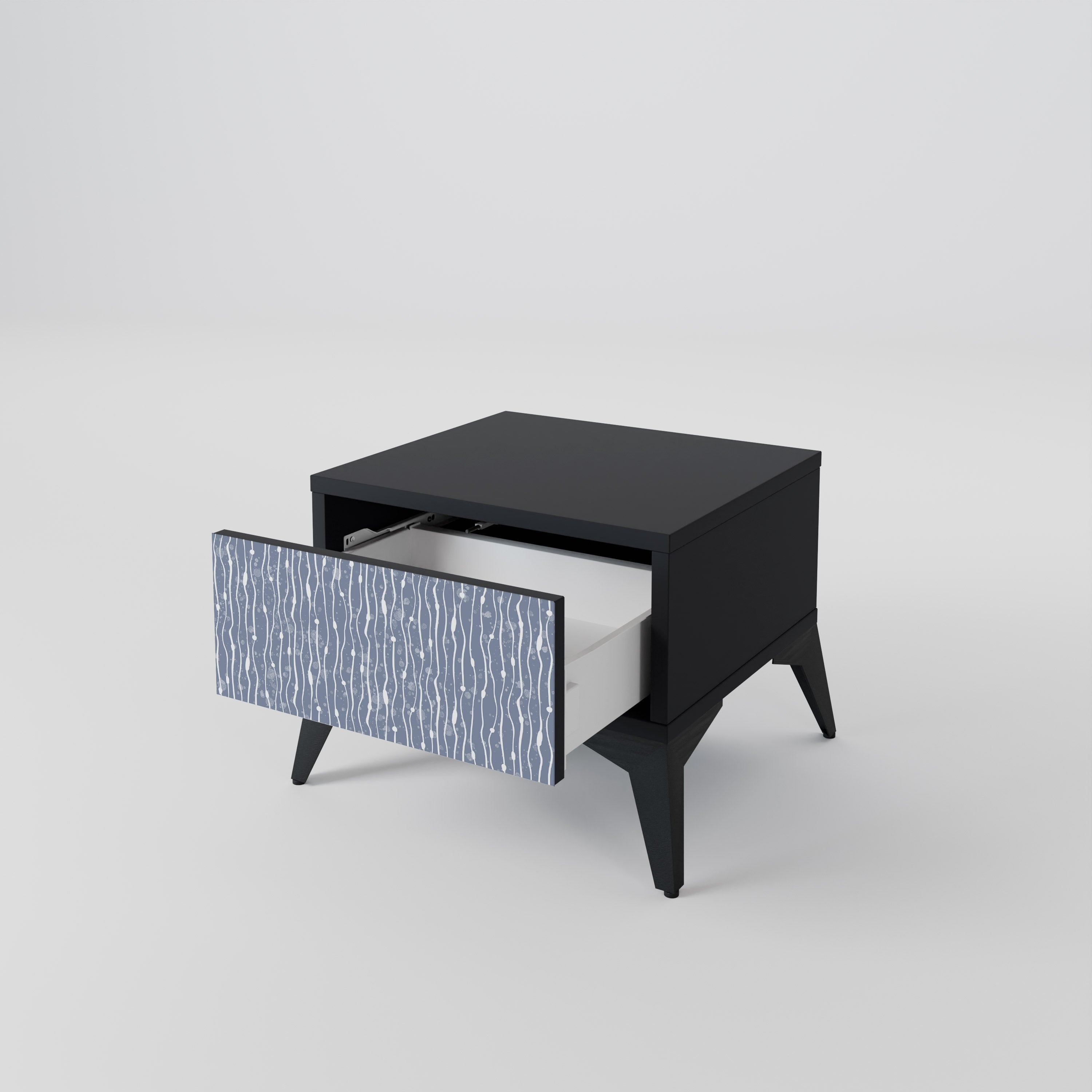GRAPHITE RAIN Nachttisch in Schwarz