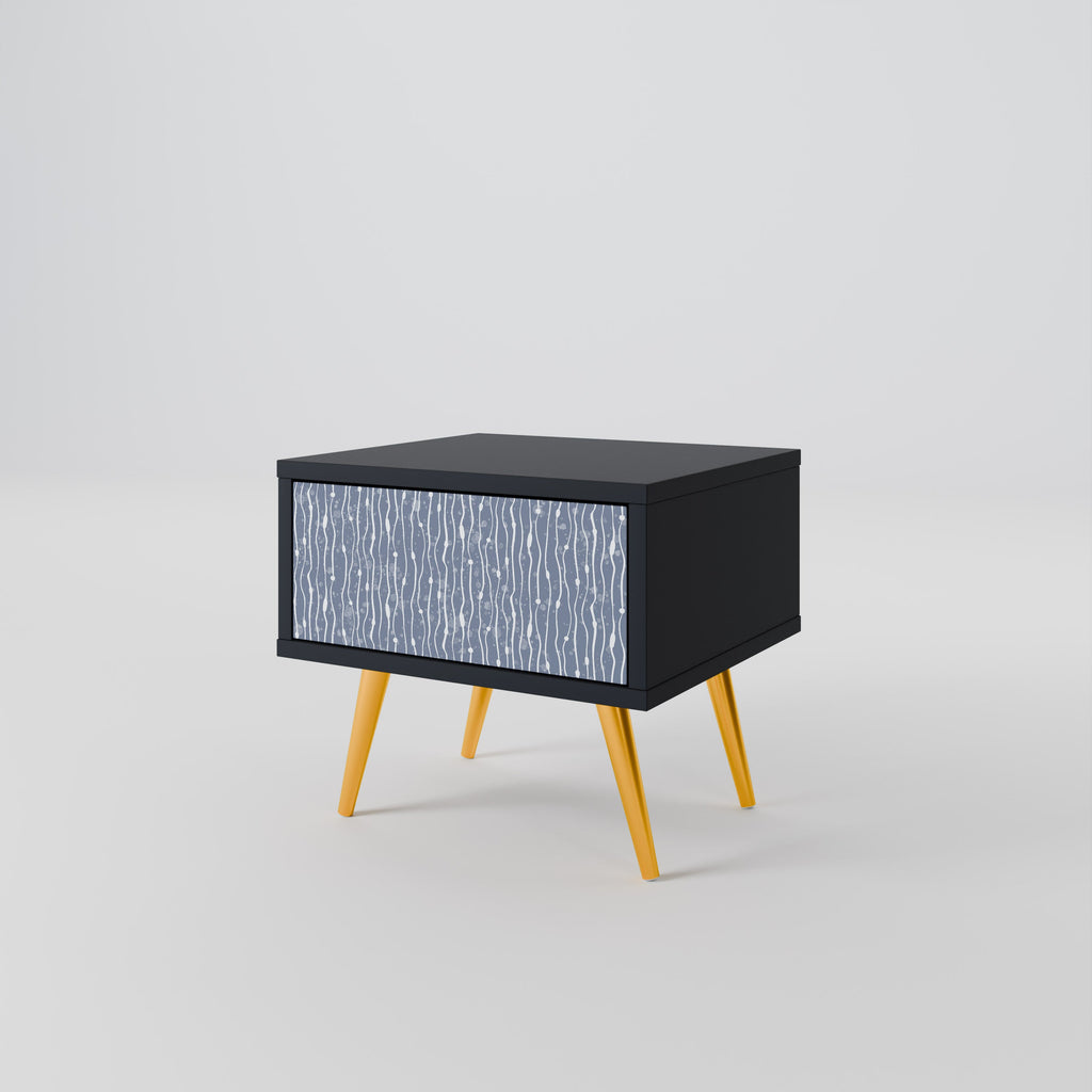 GRAPHITE RAIN Nachttisch in Schwarz