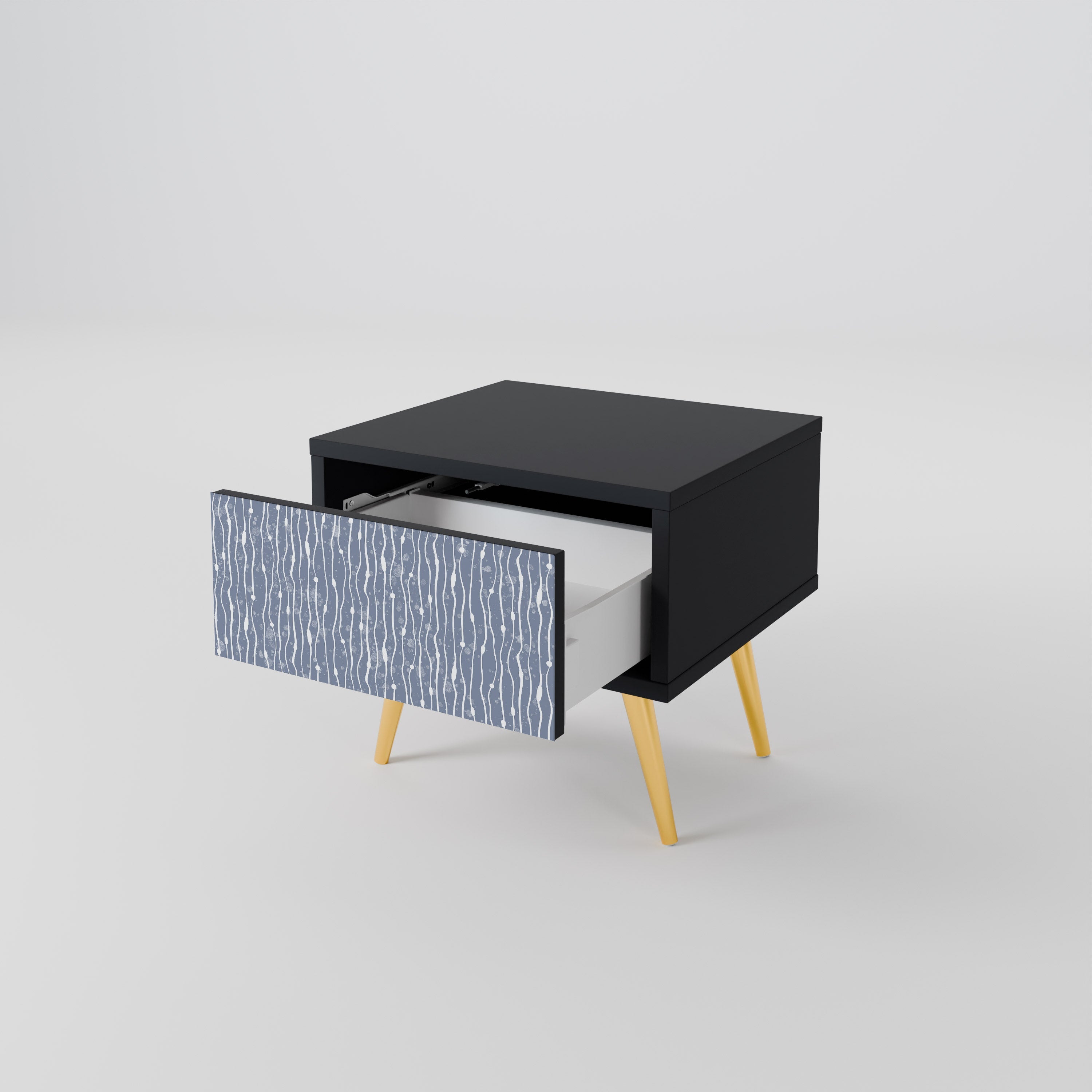 GRAPHITE RAIN Nachttisch in Schwarz