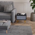 GRAPHITE RAIN Nachttisch in Schwarz