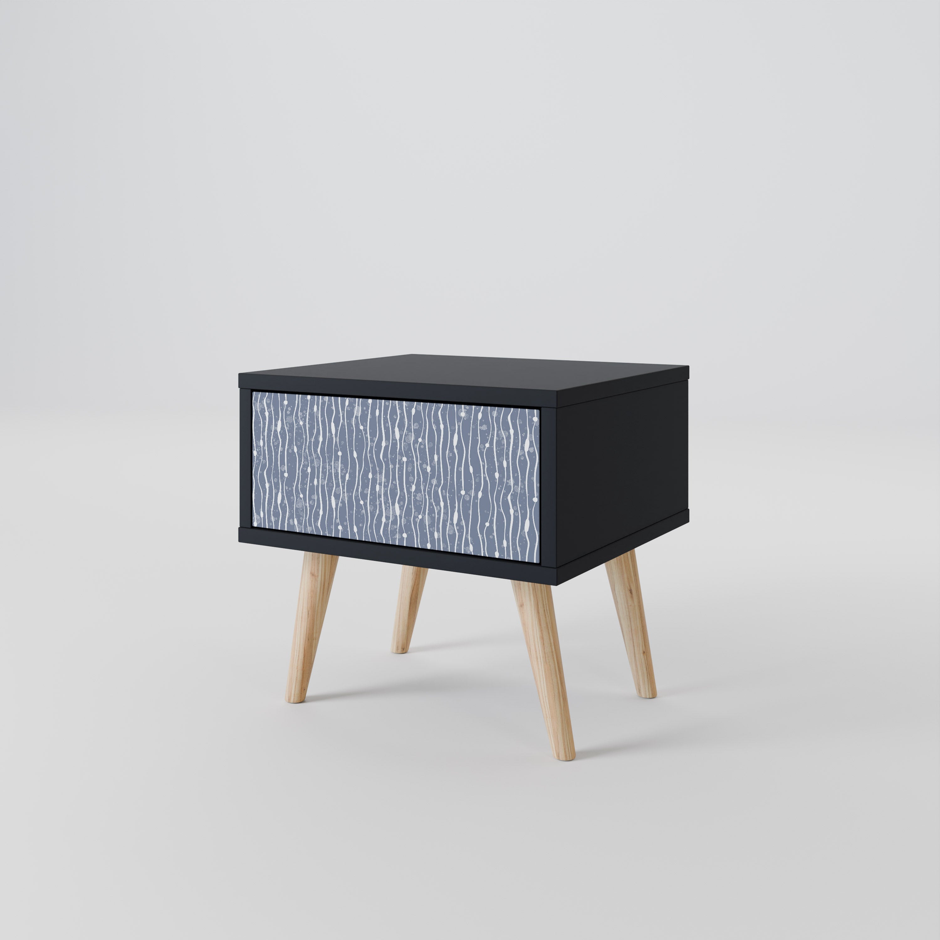 GRAPHITE RAIN Nachttisch in Schwarz