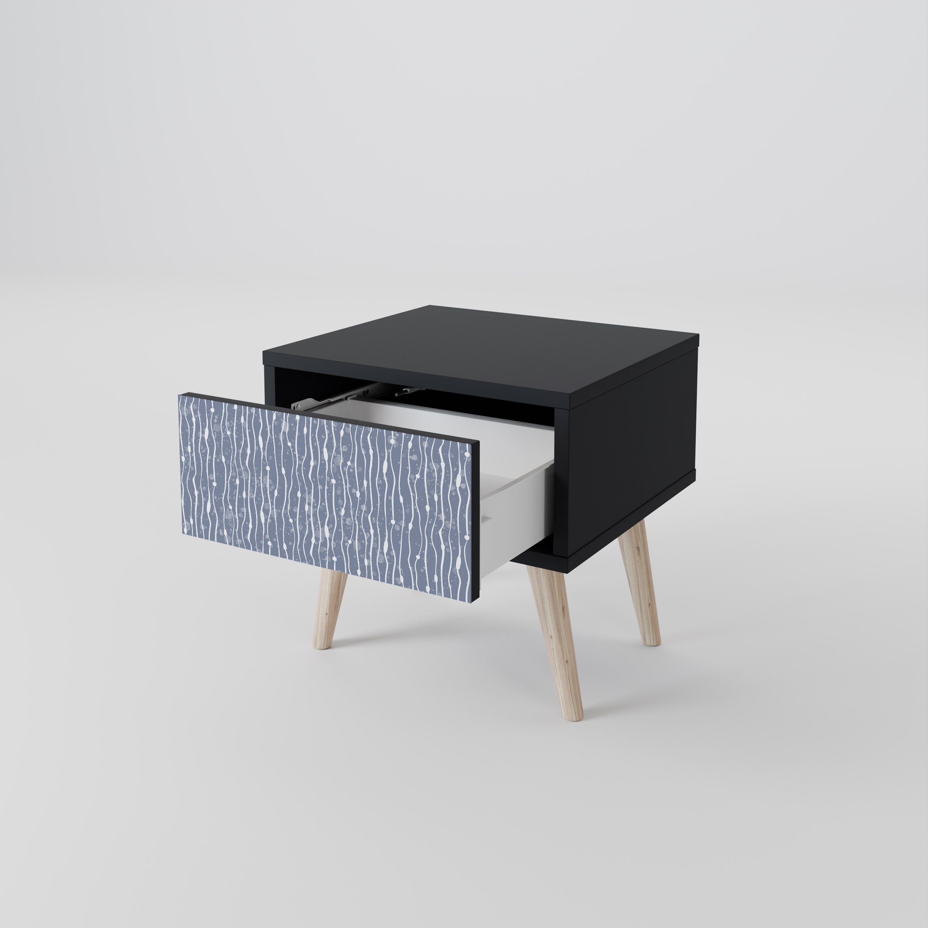 GRAPHITE RAIN Nachttisch in Schwarz