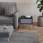 GRAPHITE RAIN Nachttisch in Schwarz