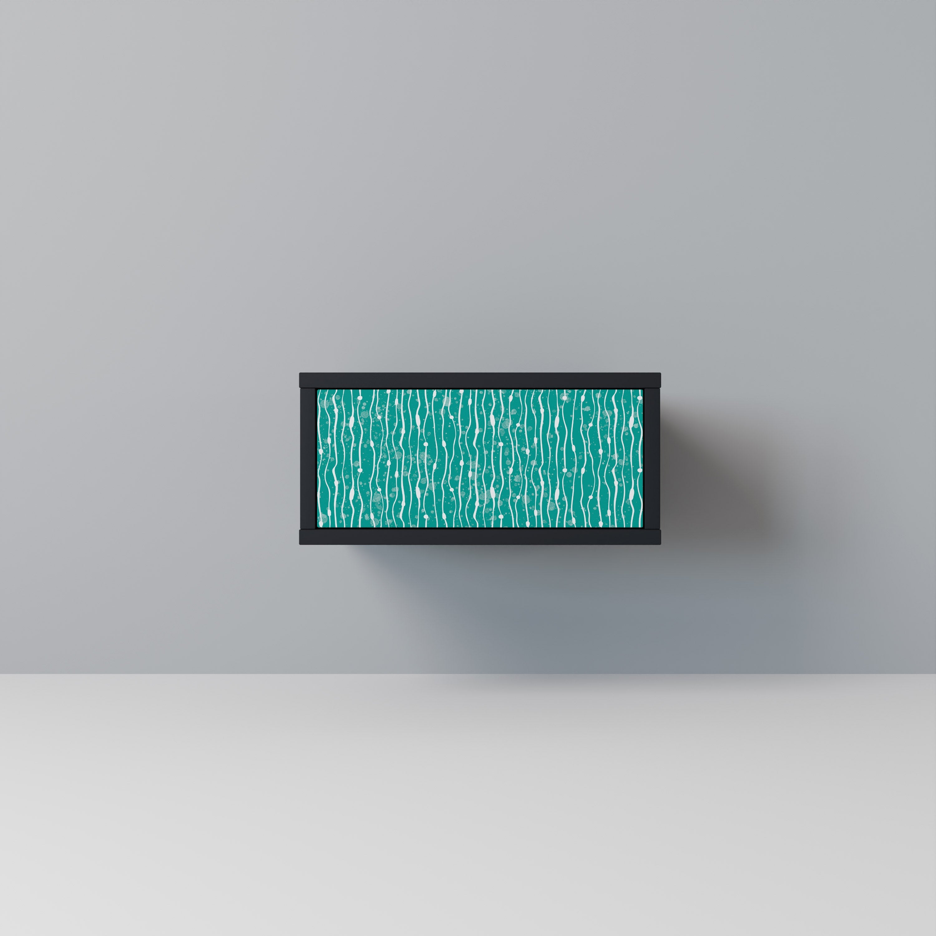TURQUOISE RAIN Nachttisch in Schwarz