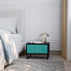 TURQUOISE RAIN Nachttisch in Schwarz