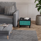 TURQUOISE RAIN Nachttisch in Schwarz