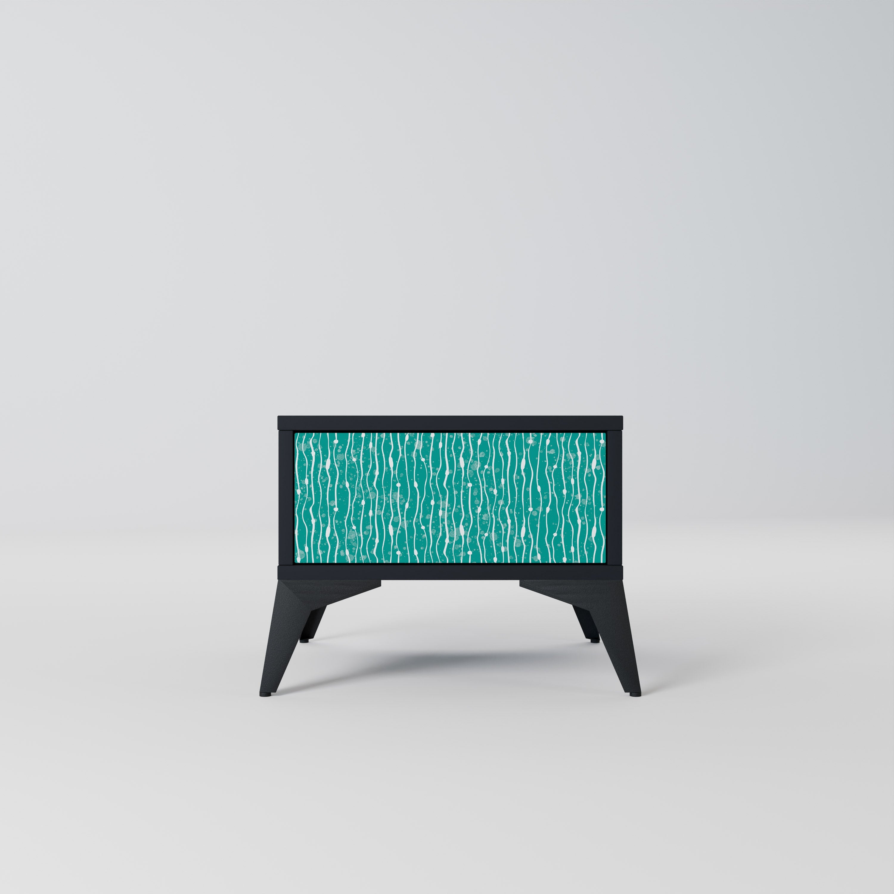 TURQUOISE RAIN Nachttisch in Schwarz