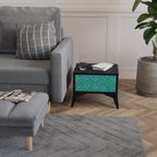 TURQUOISE RAIN Nachttisch in Schwarz