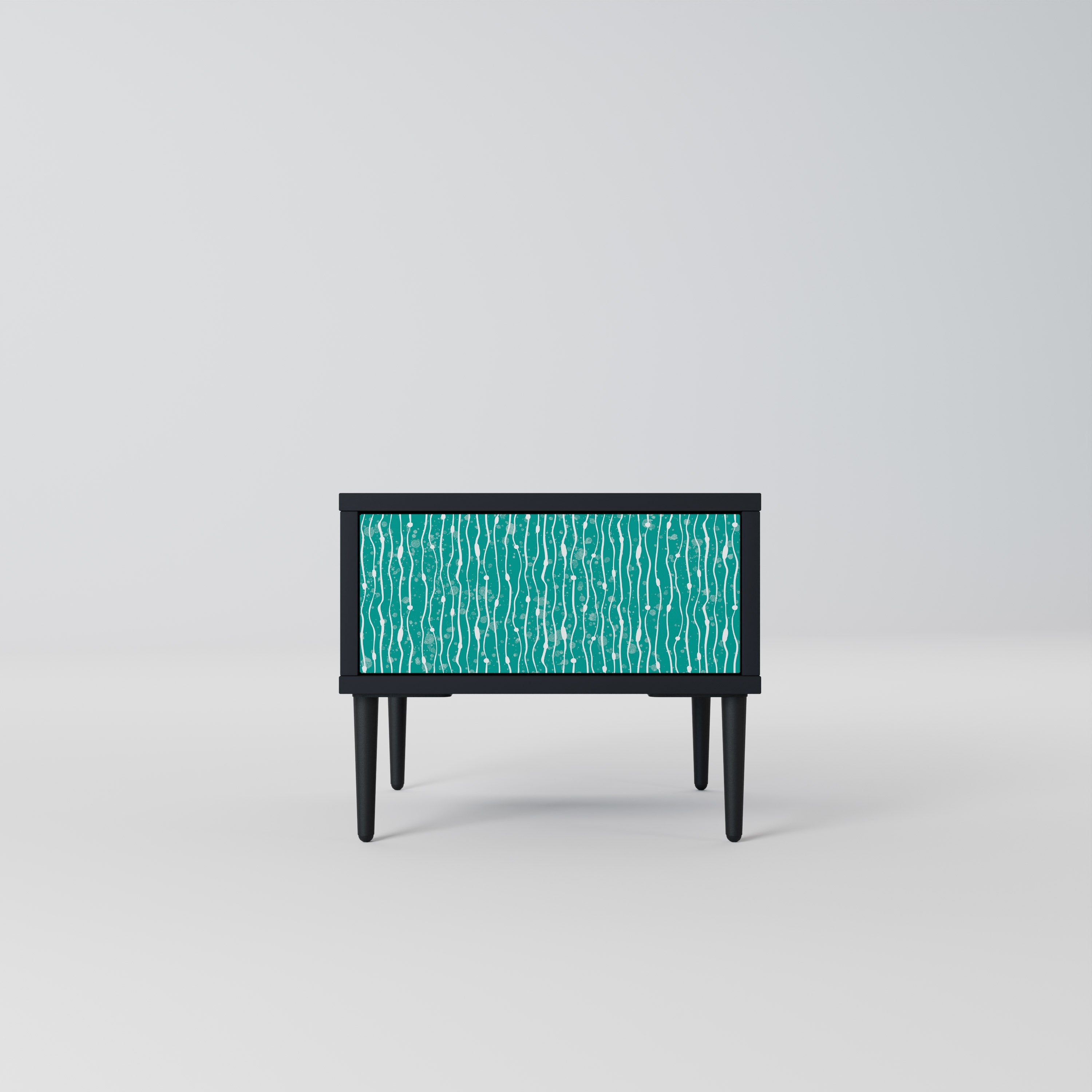 TURQUOISE RAIN Nachttisch in Schwarz